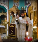 В праздник Вознесения Господня  на петербургском подворье Коневского Рождество-Богородичного монастыря совершены праздничные богослужения.  
